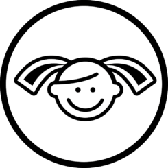 eve icon - Child Safety black circle